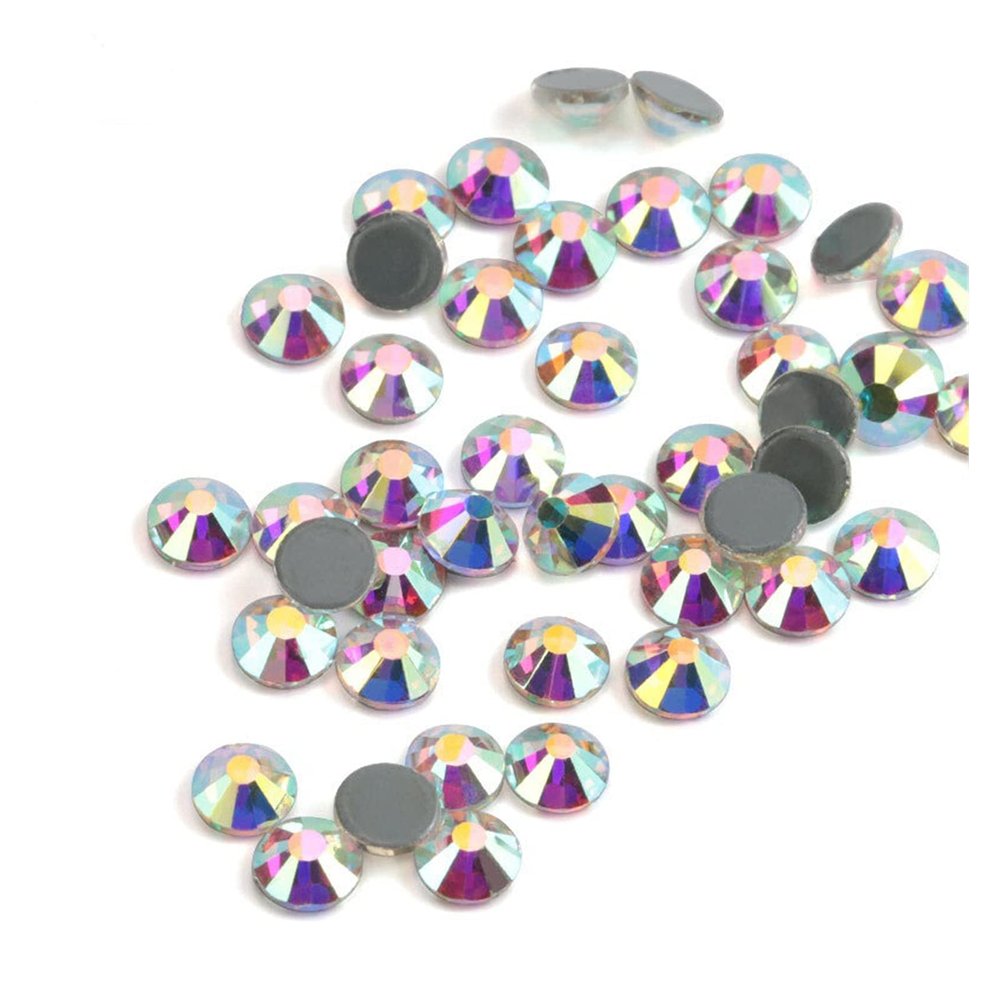Hotfix Rhinestones for Clothes Crystal AB Iron On Nail Glass Stone DIY (Color : SS16-1440pcs)