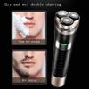 Dongng Electric Razor for Men - Portable Wet and Dry Rechargeable Mens Rotary Shaver with Pop-up Beard Trimmer Cordless Waterproof view 3