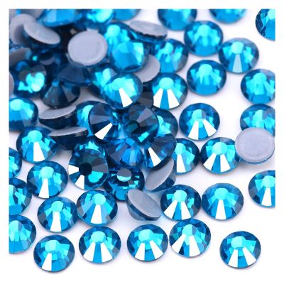 Multicolor-Color SS6-SS30 Crystal Glass Glitter Rhinestone Flatback Hot Fix Rhinestones for Nail Art Sewing (Color : 26, Size : SS6-1440Pcs)