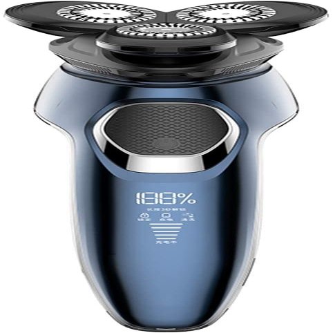 Dongng Electric Razor for Men, Mens Electric Shavers, Dry Wet Waterproof Rotary Facial Shaver, Portable Face Shaver Cordless Travel USB Rechargeable
