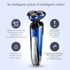 Dongng Electric Shavers for Men, Mens Electric Razor, Dry Wet Waterproof Man Rotary Facial Shaver Portable Face Shaver Cordless Travel USB Rechargeable Led Display for Dad Husband Shaving (Blue) view 3