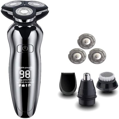 Dongng Electric Shavers for Men, Mens Electric Razor,Dry Wet Waterproof Man Rotary Shaver,Portable Facial Cordless Shaver Travel USB Rechargeable with