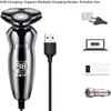 Dongng Electric Shavers for Men, Mens Electric Razor,Dry Wet Waterproof Man Rotary Shaver,Portable Facial Cordless Shaver Travel USB Rechargeable with view 3