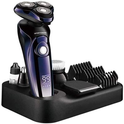 Dongng Electric Razor for Men 5 in 1 Rotary Shavers Beard Trimmer Nose Hair Trimmer Wet and Dry Electric Shavers Men Ideal Gift