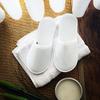 CHOCHILI 24 Pairs Fabric Packed Terry Cotton Disposable Slippers for Airbnb Spa Wedding Guests Adult Men Women Size 10-11, White view 3