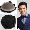 7 * 9 Human Hair Men Toupee Durable Hairpieces Indian Human Hair Replacement MONO PU Remy Natural Hair System for Males Men Wig,7x9 view 1