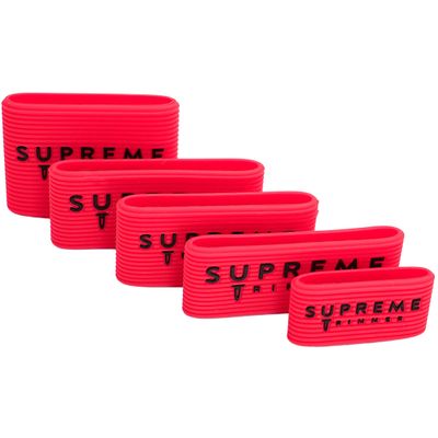 Supreme Trimmer SGR50 Professional Barber Grippers | 5 Piece Non-Slip Clipper Grips, Barber Sleeve for Clipper, Trimmer & Shaver | Red