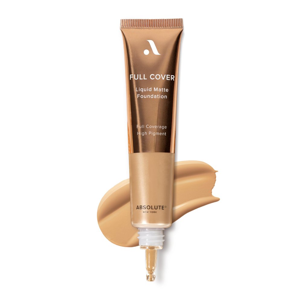 Absolute New York MFFD04 Full Cover Liquid Matte Foundation; Creamy Oil Free Formula with Dropper Tip; Natural Matte Finish