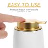 Beaupretty Refillable Shampoo Dispenser Ceramic Bottle Press Pump for Toiletry Shampoo Container Reusable Bottles view 2