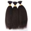 Peruvian Kinky Straight Human Hair Bulk For Braiding Corase Italian Yaki Hair Bundles Extension Bulk Hair Weaving 3Pcs (8inch, 1Pcs/Lot) view 3