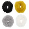 Beaupretty 4pcs Fuzzy Hair Holders Soft Faux Fur Scrunchies for Comfortable Ponytails Buns for Casual Formal Styles Ginger view 1