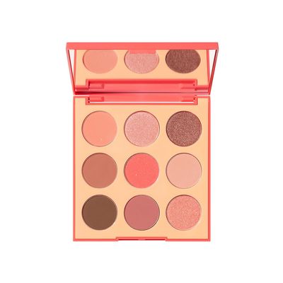 Morphe 9E Pretty In Peach Artistry Palette - Peach & Brown Makeup Palette with Matte and Shimmer Finishes - Highly Pigmented Eye Makeup with a Blendable & Buildable Formula (0.35 oz)