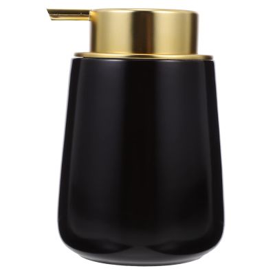 Beaupretty Push Pump Bottle Shampoo Body Wash Dispenser Elegant Ceramic Soap Bottle