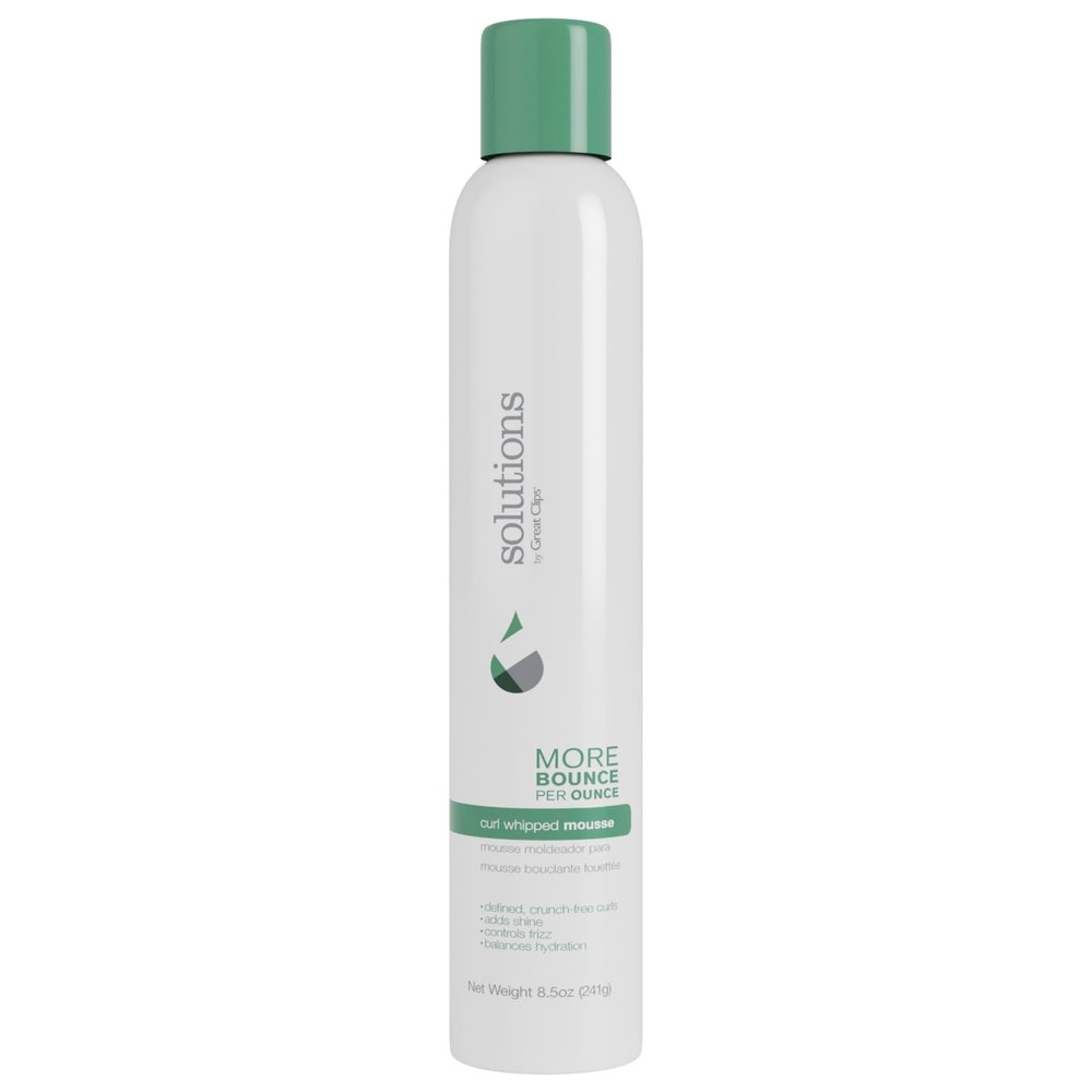 GREAT CLIPS Solutions Curl Whipped Mousse, 8.5oz | Define & Enhance Curls | For Wavy to Curly Hair