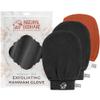 Natural Elephant Exfoliating Hammam Glove (2 Black and 1 Orange (Pack of 3)) view 1