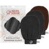 Natural Elephant Exfoliating Hammam Glove (2 Black and 1 Brown (Pack of 3)) view 1