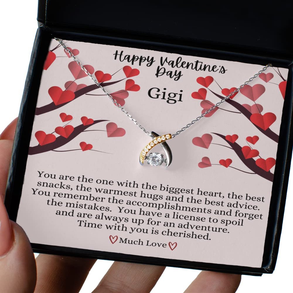 Gigi Gift, Gigi Gifts from Grandkids, Valentine's Day Gift for Gigi, Necklace for Gigi on Valentine's Day