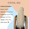 CAISHA 28" Extra Long Voluminous Wavy Ponytail Hairpiece Heat-resistant Synthetic Fibres With Butterfly Clip Platinum Blonde H714 view 2