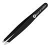 Abdul of Sialkot Tweezers for Eyebrows -Slant Tip Professional Stainless Steel Eyebrow Tweezers for Women & Men - Great Precision on Brow, Facial Hair & Ingrown Hair Pack of 1 (Black) view 1