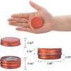 0.5 oz Screw Top Aluminum Tin Jar with Screw Lid and Blank Labels (Orange - Pack of 32) view 2