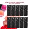 10Pcs Empty Lipstick Tube, 12.1mm Lipstick Tube Empty DIY Cosmetic Lip Balm Container Bottle Lipstick Container Lipstick Bottle Black Hollow Lipstick Tube Handmade Lipstick Shell(01) view 2