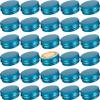 0.5 oz Screw Top Aluminum Tin Jar with Screw Lid and Blank Labels (Lake Blue - Pack of 32) view 1