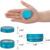 0.5 oz Screw Top Aluminum Tin Jar with Screw Lid and Blank Labels (Lake Blue - Pack of 32) view 2