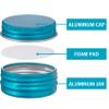 0.5 oz Screw Top Aluminum Tin Jar with Screw Lid and Blank Labels (Lake Blue - Pack of 32) view 3