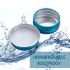 0.5 oz Screw Top Aluminum Tin Jar with Screw Lid and Blank Labels (Lake Blue - Pack of 32) view 4