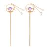 Beaupretty 2pcs Vintage Rhinestone Hair Chopsticks Tassels Elegant Chinese Style Hairpins for Chignon and Updo for Weddings and Special Occasions view 1