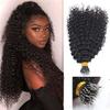 RJ HAIR Kinky Curly Nano Ring Human Hair Extension Monoglian Curly Nano Ring I Tip Human Hair Micro Beads 100g 100pcs (28inch 100 Strand, #1(Jet Black)) view 1