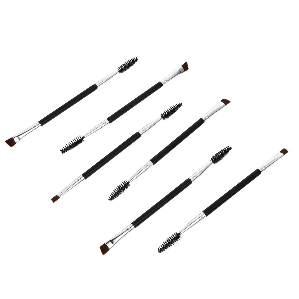 FOMIYES 6pcs Dual-ended Eyebrow and Lash Brushes Angled Eyebrow Applicators Spoolie for Makeup for Eyelash Extensions and Daily Eye Makeup