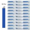 S16 30pcs Microblading Needles with 0.20mm Diameter,Disposable Eyebrow Tattoo Needle for Permanent Makeup Machine Supplies Manual -Blue 16 Sloped Needles view 3