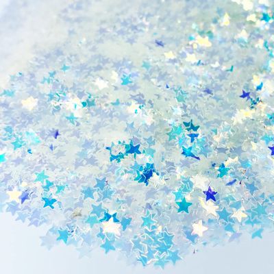 Iridescent Star Glitter, Star Shape Glitter, Clear Star Glitter, Christmas, Glitter for Nails, Glitter for Tumblers, Glitter Shapes for tumblers, Glitter Shape Confetti (1oz)