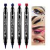 BINGBRUSH Double-sided Liquid Stamp Eyeliner Pen, Face Stamps Makeup Extremely Black Waterproof Slim Gel Felt Tip High Black Pigment Liquid Eyeliner & Seal resina para tips de gel(Colorful) view 1