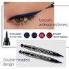 BINGBRUSH Double-sided Liquid Stamp Eyeliner Pen, Face Stamps Makeup Extremely Black Waterproof Slim Gel Felt Tip High Black Pigment Liquid Eyeliner & Seal resina para tips de gel(Colorful) view 2