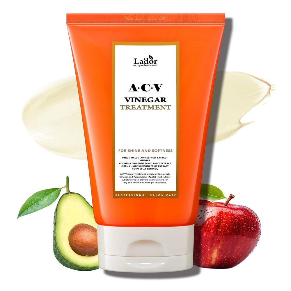 LADOR Apple Cider Vinegar Clarifying Treatment w/Tea Tree Sub-Acidic pH-balanced - Glossy Shine Refreshing for Greasy Dandruff Oily Scalp Hair Free of Silicone Paraben Sulfate 5.07 Fl Oz Korea