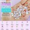 Dowarm 3200PCS Nail Art Rhinestones, Aurora Flatback Rhinestones for Nails, Crafts, 12 Styles 3D Glass Crystal Nail Gems view 2