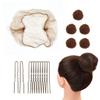 50 Pcs Bun Hair Nets Set Invisible Mesh Hair Nets Ballet Hair Bun with 40 U Shaped Pins for Women Ballet Bun Sleeping and Wig (Brown) view 1