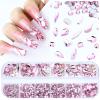 Dowarm 3200PCS Nail Art Rhinestones, Light Pink Flatback Rhinestones for Nails, Crafts, 12 Styles 3D Glass Crystal Nail Gems view 1