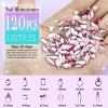 Dowarm 3200PCS Nail Art Rhinestones, Light Pink Flatback Rhinestones for Nails, Crafts, 12 Styles 3D Glass Crystal Nail Gems view 2