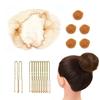 50 Pcs Hair Nets Set Invisible Mesh With 40 U Shaped Pins for Women Ballet Bun Sleeping and Wig (Light Brown) view 1
