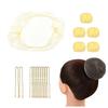 50 Pcs Bun Hair Nets Set Invisible Mesh Hair Nets Ballet Hair Bun with 40 U Shaped Pins for Women Ballet Bun Sleeping and Wig (Blonde) view 1