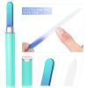 Mudder 6 Pack Crystal Glass Fingernail File with Case for Natural Nail and Cuticle Pusher Dual Ended Manicure Stick Set Nail Care Large Small Portable Tool Gift for Women Pastel Green Violet(Green) view 3