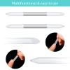 Mudder 6 Pack Crystal Glass Fingernail File with Case for Natural Nail and Cuticle Pusher Dual Ended Manicure Stick Set Nail Care Large Small Portable Tool Gift for Women Pastel Green Violet(Green) view 4