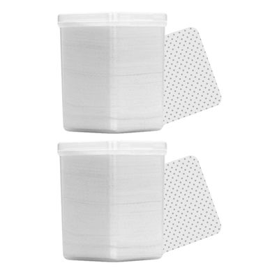 2 Box 400pcs Eyelash Cleaning Pads eyelid cleansing pads eyelash extension Eyelid makeup cotton bottle mouth wipe nail brush white face chemical fiber