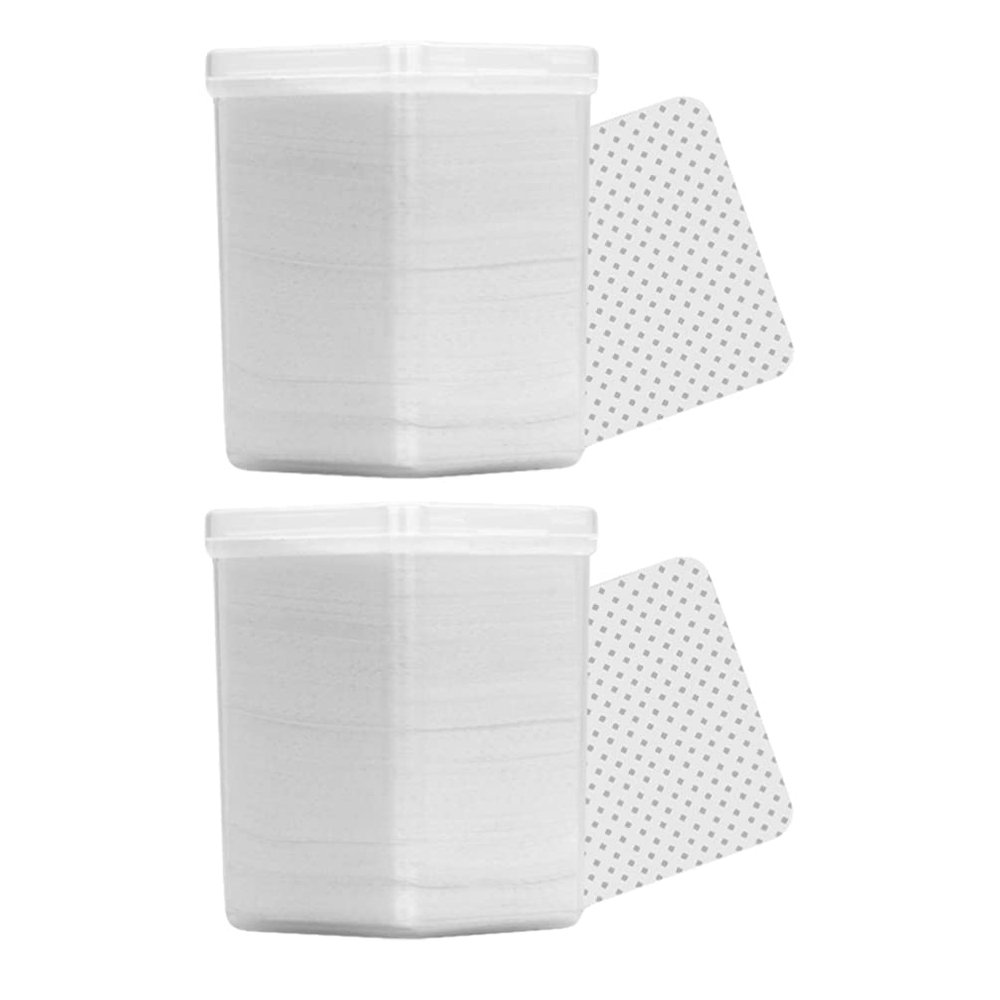 2 Box 400pcs Eyelash Cleaning Pads eyelid cleansing pads eyelash extension Eyelid makeup cotton bottle mouth wipe nail brush white face chemical fiber