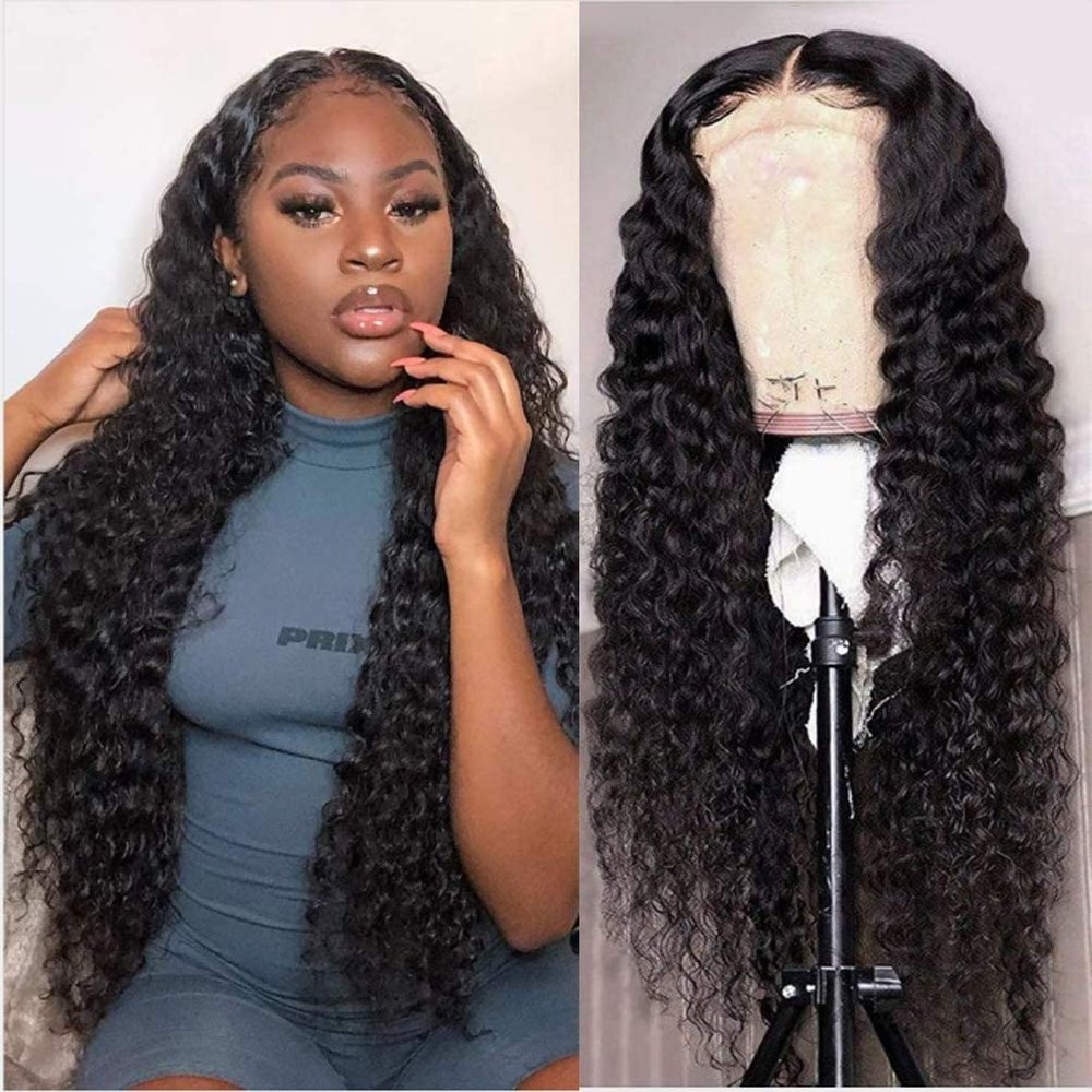13x4 Lace Front Wigs Human Hair Pre Plucked 150% Density Indian Remy Deep Curl Human Hair Wigs Curly Lace Frontal Wigs Human Hair Natural Color by INTRIGUED BEAUTY SUPPLY & ATTIRE (22)