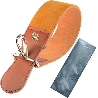 DanNuo Straight Razor Strops with Sharpening Stone Dual Leather Strops Barber Hair Removal Shaving Sharpener Folding Knife Sharpening Belt