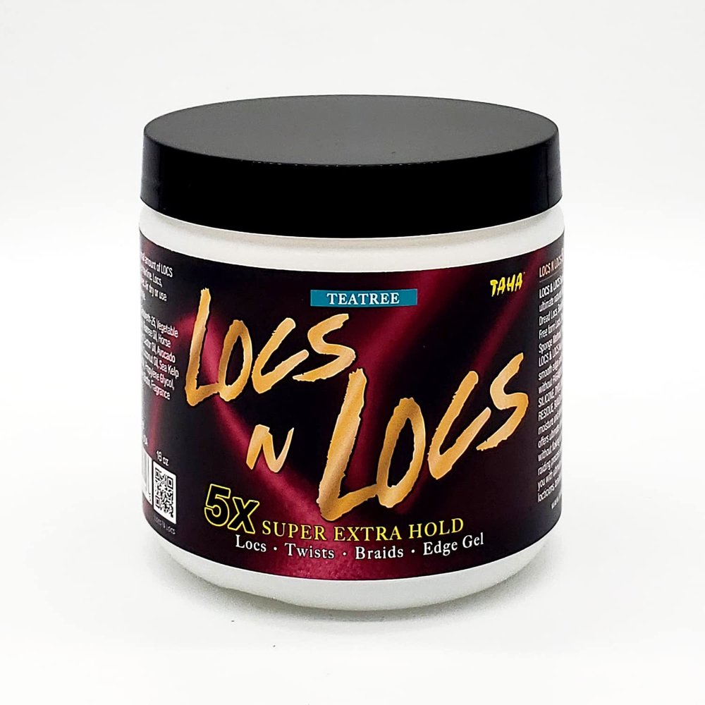 Taha Locs & Locs Gel - 5X Super Extra Hold, Natural & Non-Damaging for Locs, Braids, Twists - 16 Oz (Tea Tree, 1 Pound(Pack of 1))